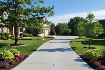 Beautifully installed concrete driveway in Joplin, MO, showcasing durability and aesthetic appeal